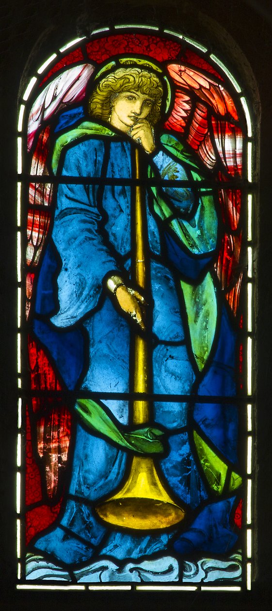 Hoarwithy, St Catherine, Morris & Co., Edward Burne-Jones, Trumpeting Angel, 1879 tekijältä Edward Burne Jones