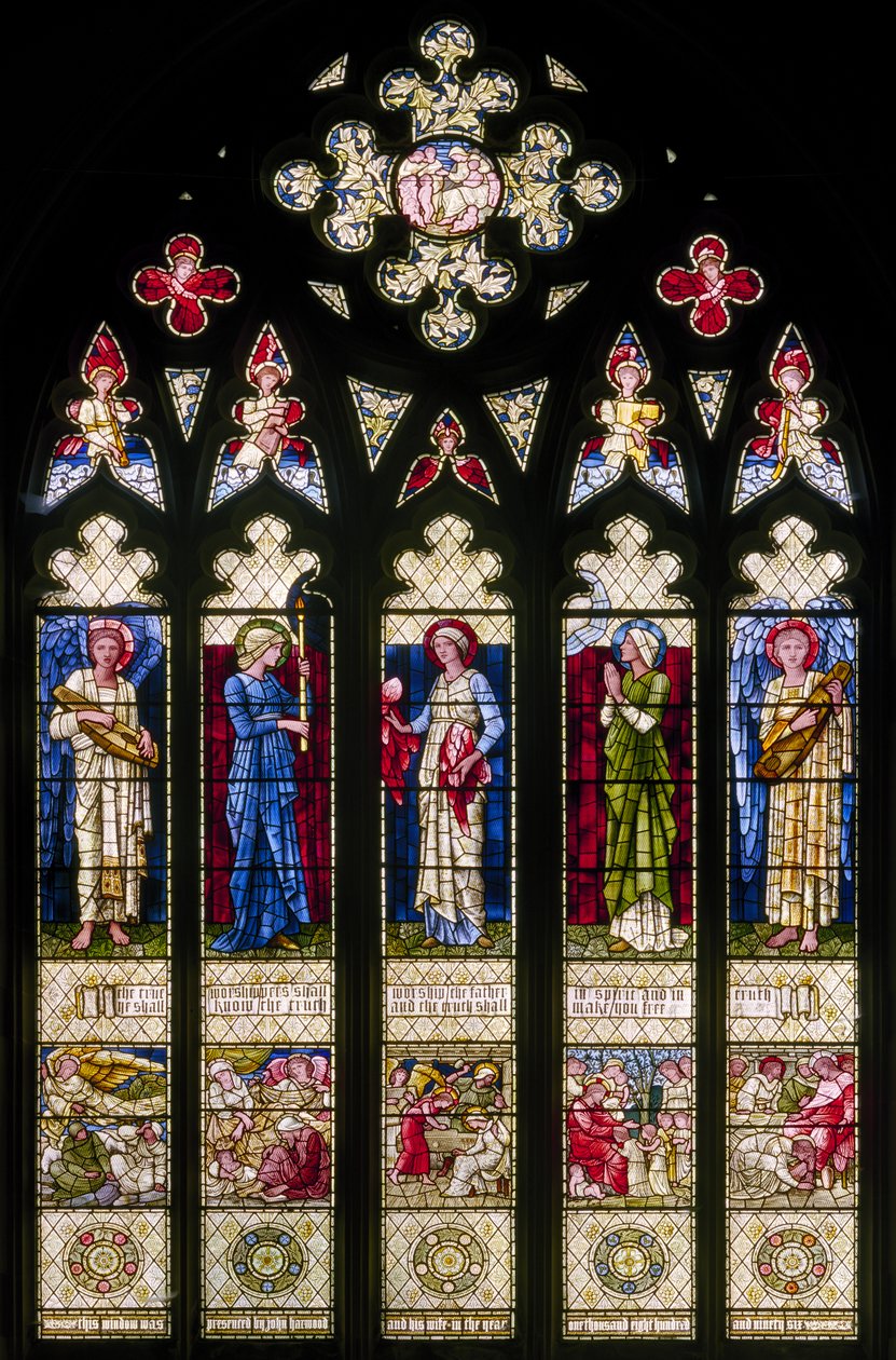 Oxford Harris Manchester College, Morris & Co., Edward Burne-Jones, West Wisndow, 1896 tekijältä Edward Burne Jones