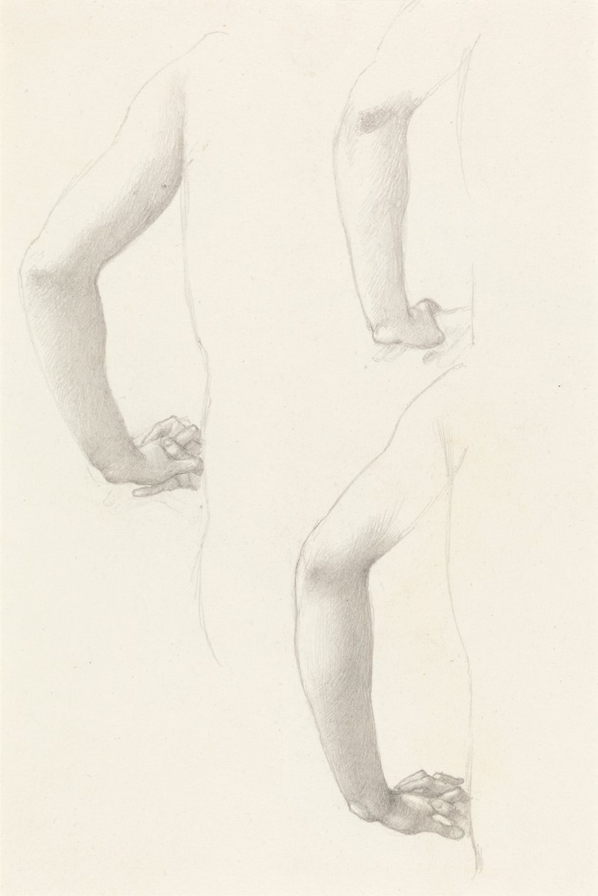 Estudos de um braço e Handsfinnish tekijältä Edward Burne Jones