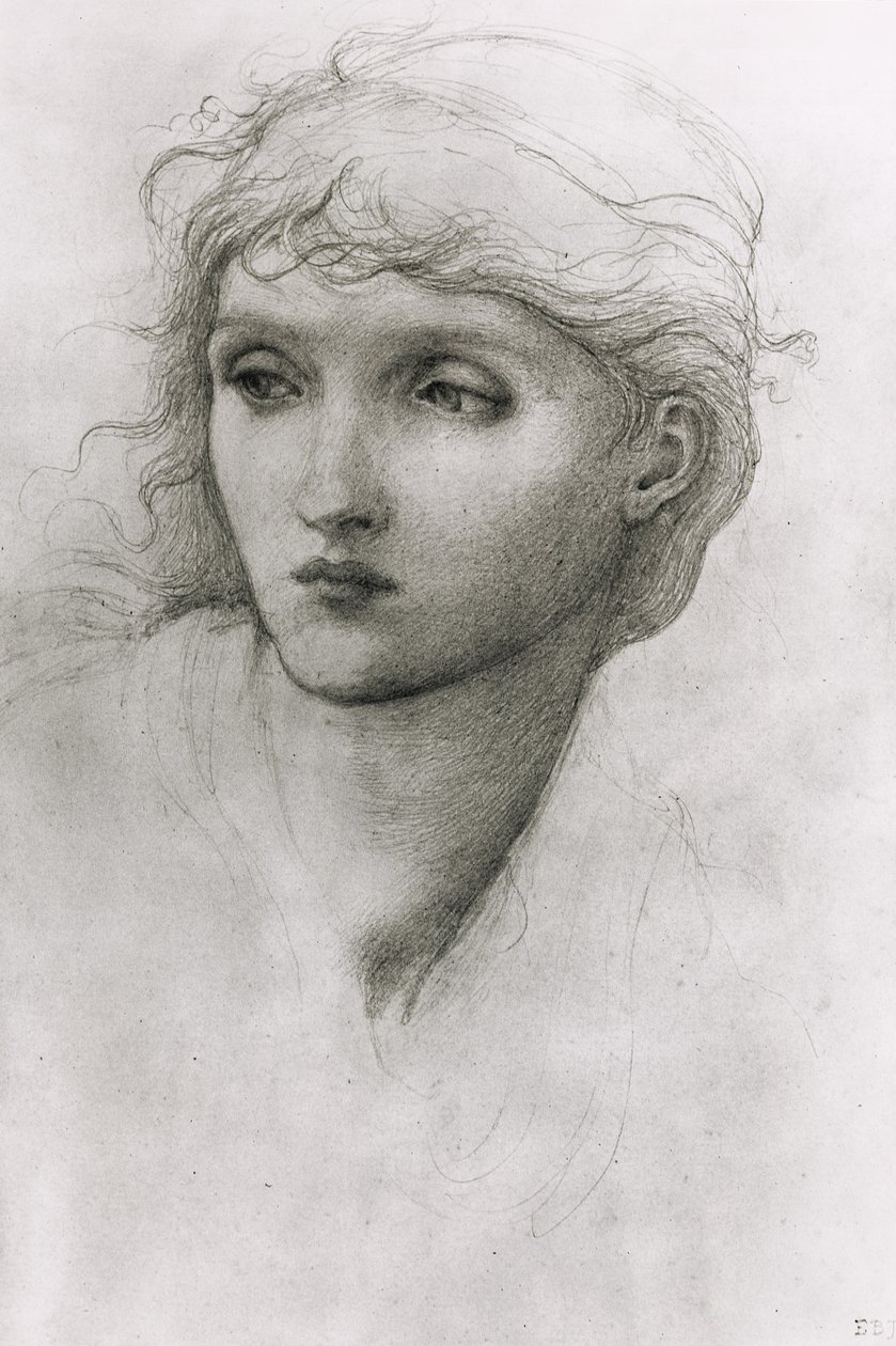 Tutkimus tytön päästä tekijältä Edward Burne Jones