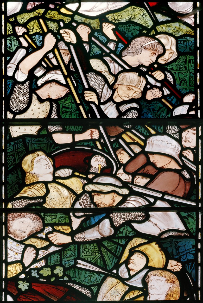 Beth Horonin taistelu, 1862-3 (lasimaalauksia) tekijältä Edward Burne Jones