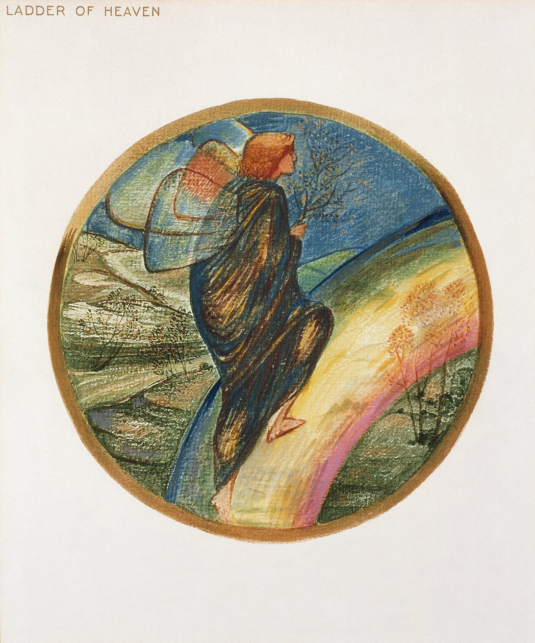 Kukkakirja: XII. Taivaan tikkaat, 1905 (litho, guassi paperille) tekijältä Edward Burne Jones