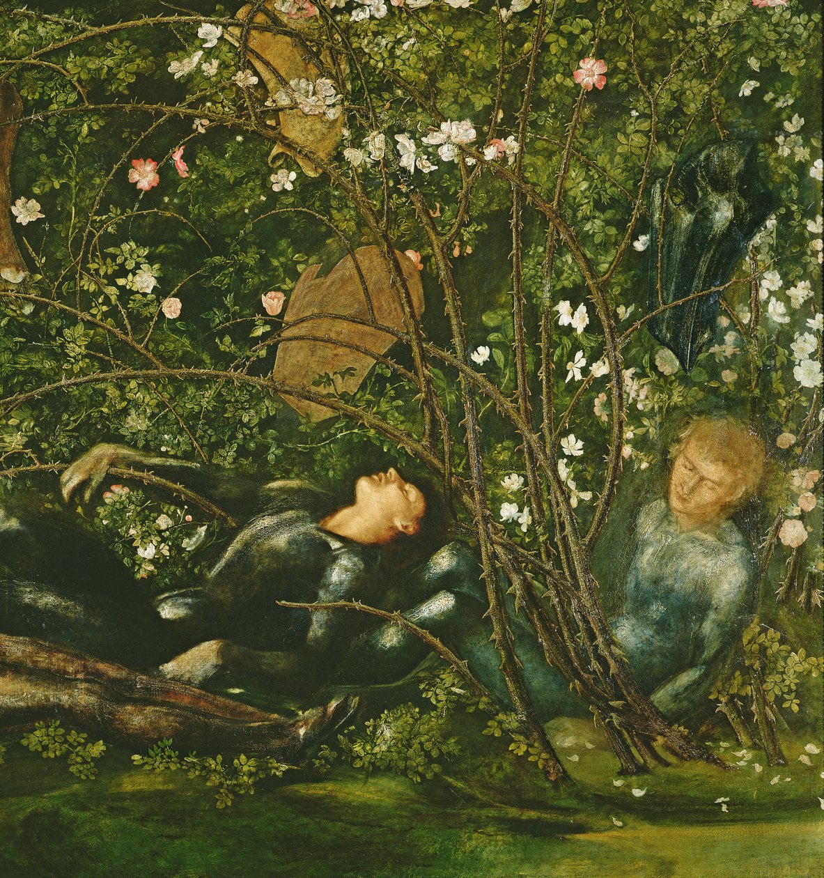 The Knights and the Briar Rose, 1869 (yksityiskohta 198347) tekijältä Edward Burne Jones