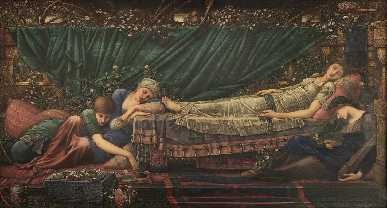 Legenda Briar Rosesta: Prinsessa oleva kaunotar, 1885-1890. tekijältä Edward Burne Jones