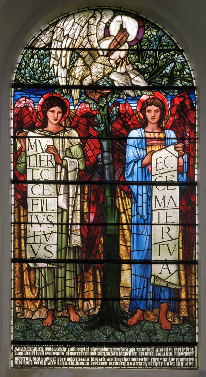 The Pelican In Her Piety & Angels With Scrolls, 1890 finn tekijältä Edward Burne Jones