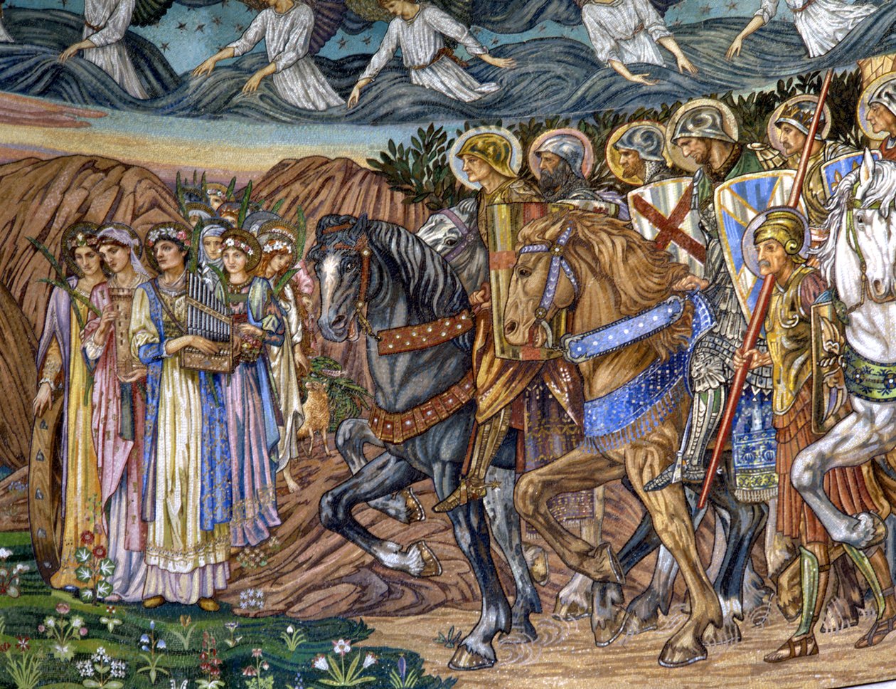 Neitsyt ja pyhät marttyyrit, 1880-90-luvut (mosaiikki) tekijältä Edward Burne Jones