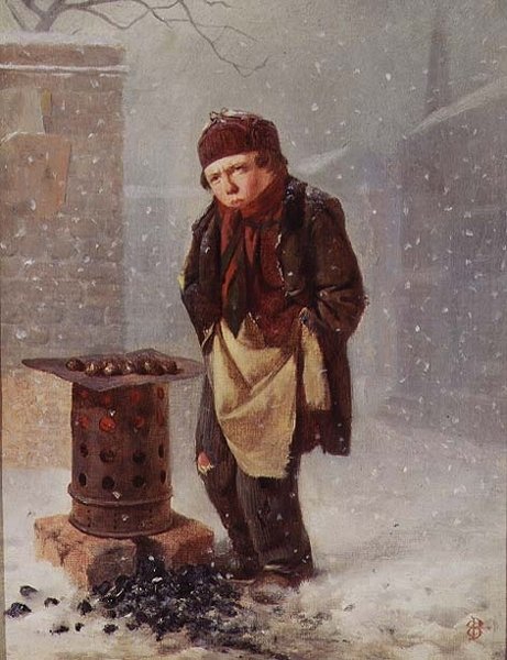 Kastanjanmyyjä (öljy) tekijältä Edward Charles Barnes