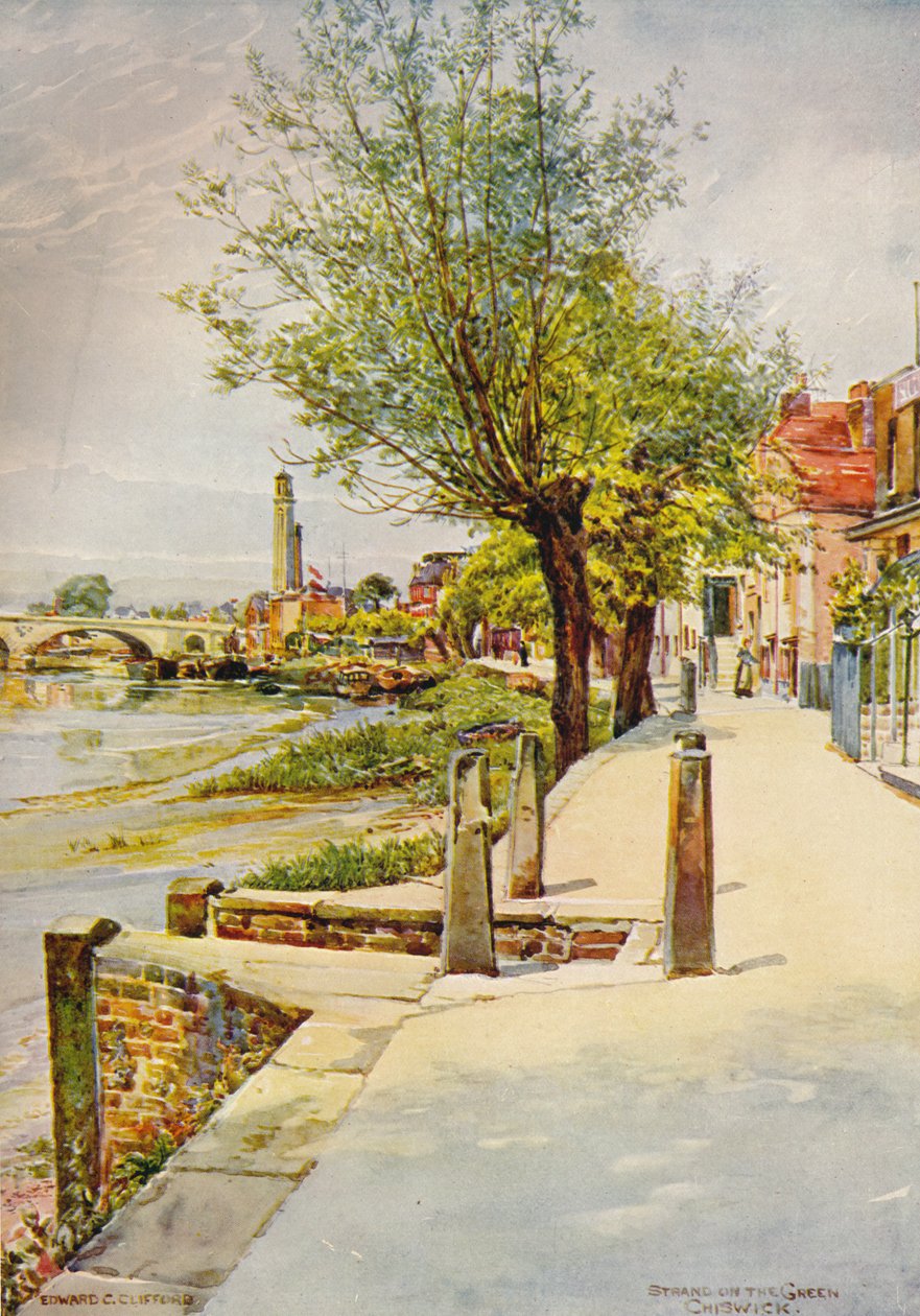 Strand on the Green Chiswick, 1905, c1915 tekijältä Edward Charles Clifford