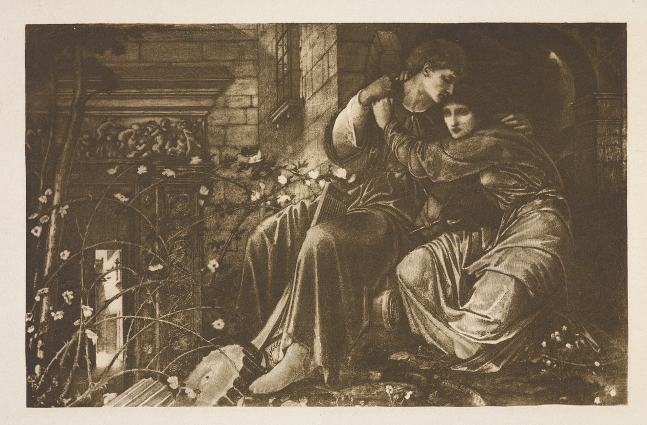 Rakkautta raunioiden keskellä tekijältä Edward Coley (after) Burne Jones