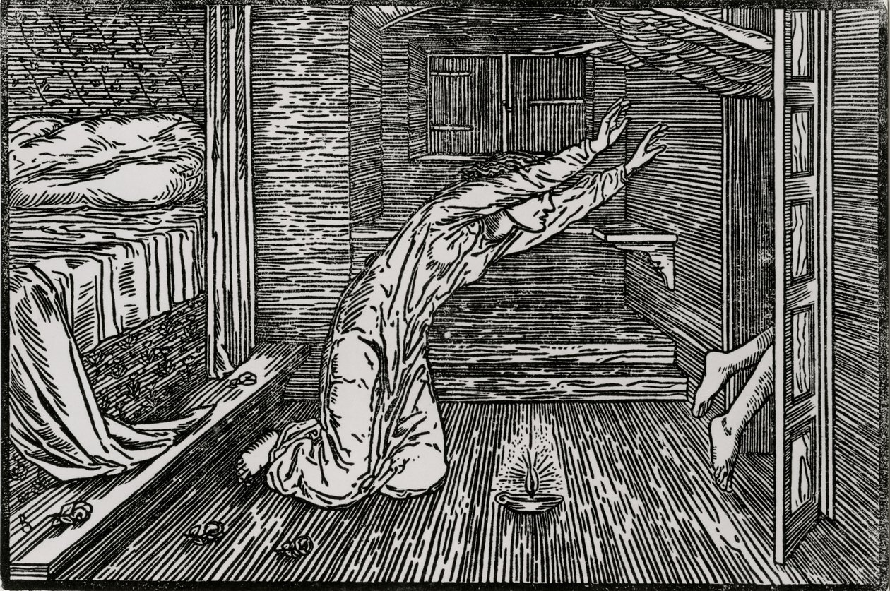 Cupid lähdössä tekijältä Edward Coley (after) Burne Jones