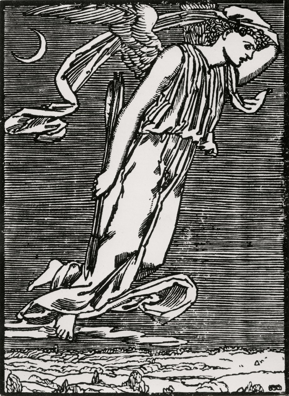 Psyyke odottaa Cupidoa tekijältä Edward Coley (after) Burne Jones