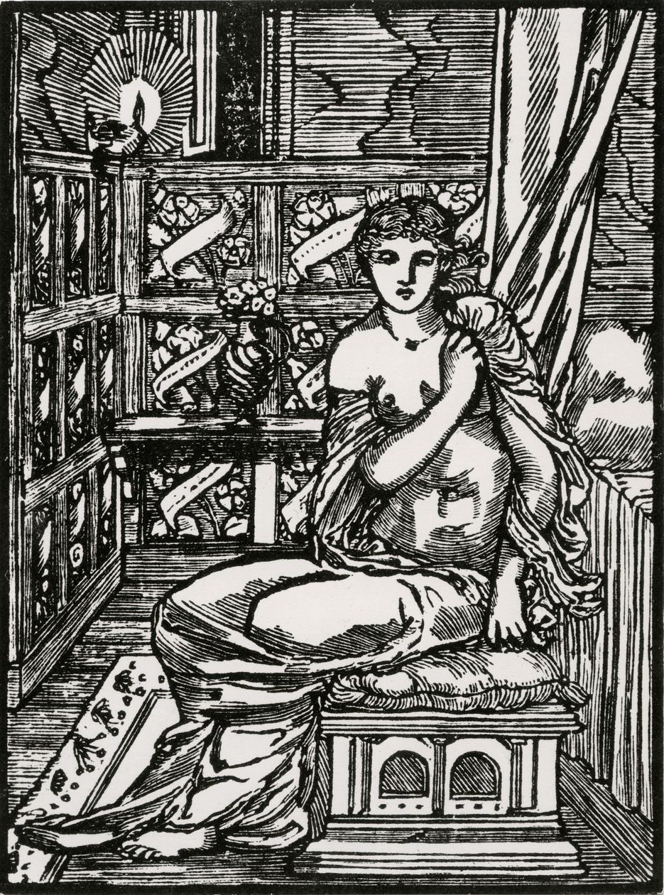 Psyyke odottaa Cupidoa tekijältä Edward Coley (after) Burne Jones