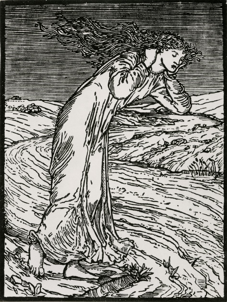 Psyyke heittäytyy jokeen tekijältä Edward Coley (after) Burne Jones