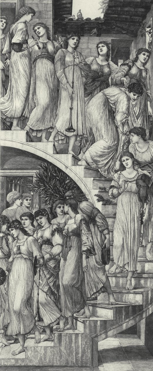 Kultaiset portaat tekijältä Edward Coley (after) Burne Jones