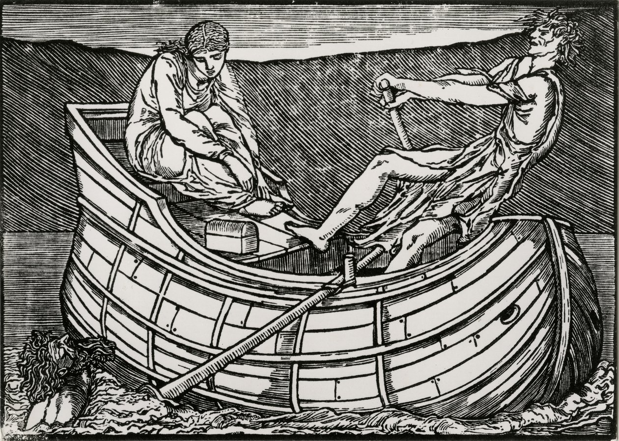 Pää nousee ylös tekijältä Edward Coley (after) Burne Jones