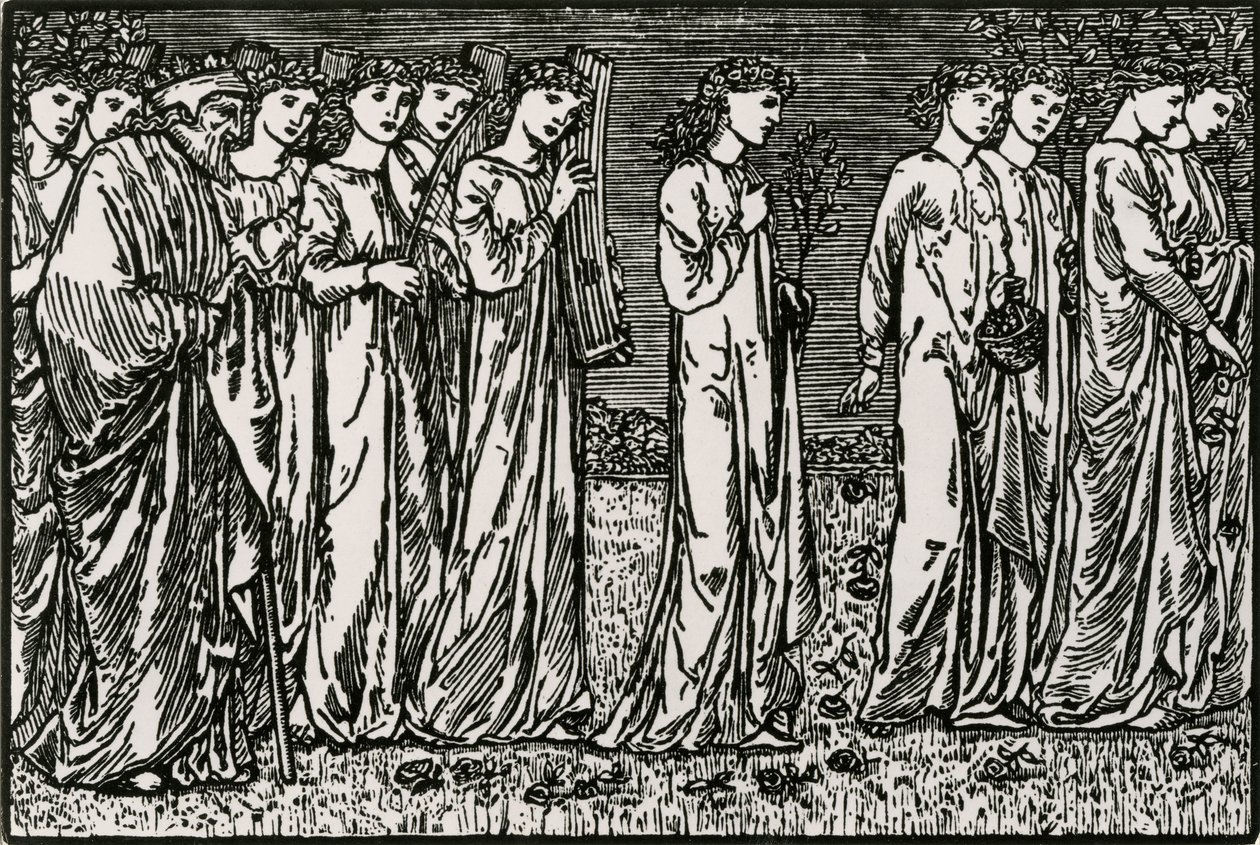 Kulkue mäelle tekijältä Edward Coley (after) Burne Jones