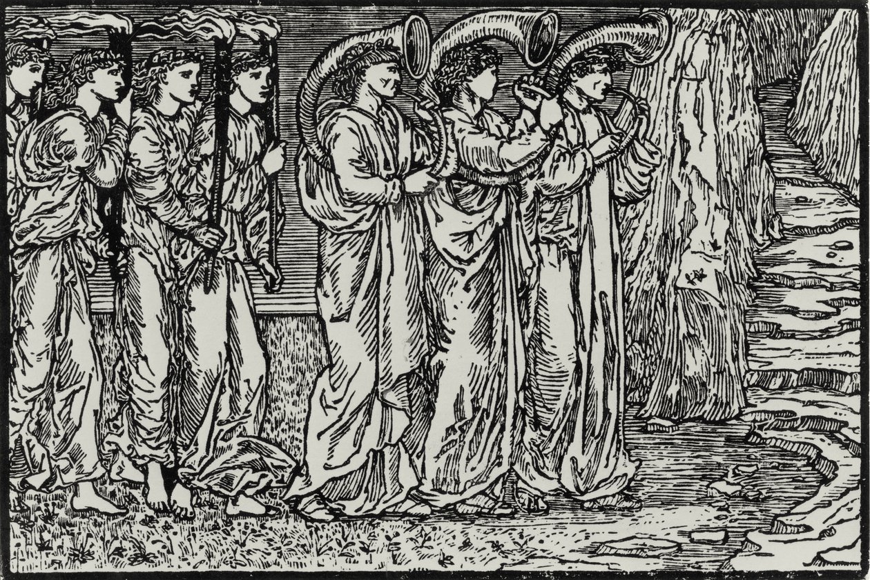 Kulkue mäelle tekijältä Edward Coley (after) Burne Jones