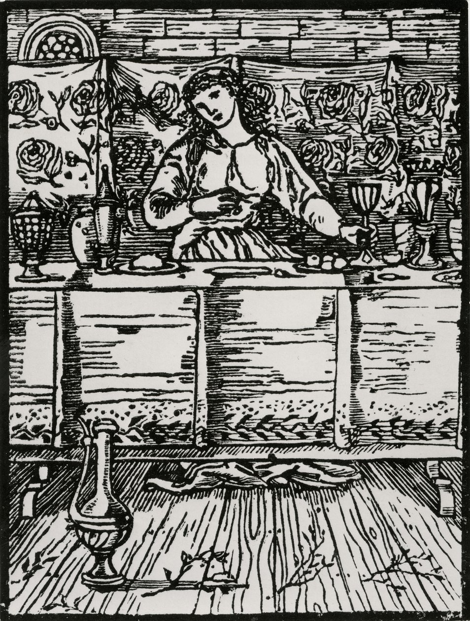 Laulu kun hän syö tekijältä Edward Coley (after) Burne Jones