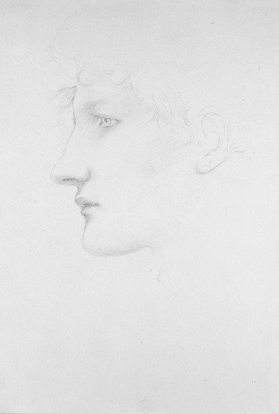Bessie Keenen muotokuva (kynä paperille) tekijältä Edward Coley Burne Jones