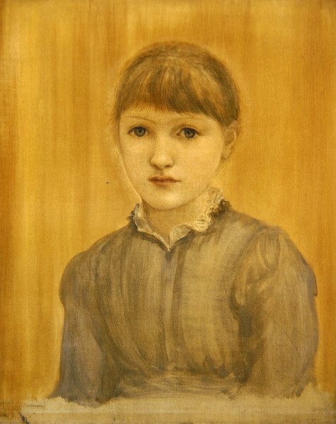 Taiteilijan tyttären Margaretin muotokuva (öljy kankaalle) tekijältä Edward Coley Burne Jones