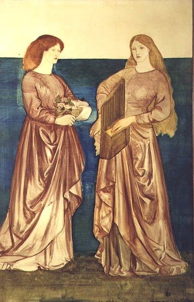 St. Dorothy ja St. Cecilia tekijältä Edward Coley Burne Jones