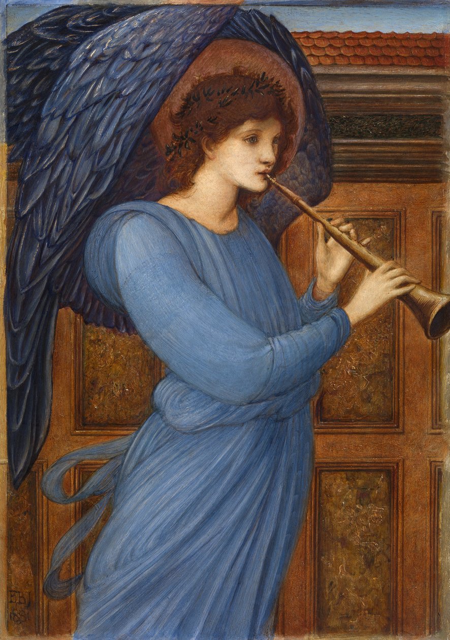 Angel (öljy paneelissa) tekijältä Edward Coley Burne Jones