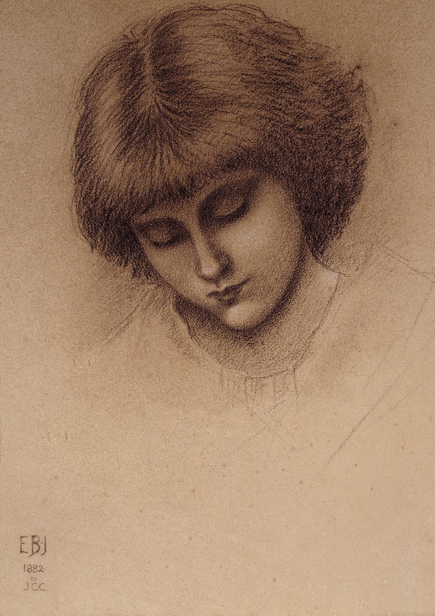 Tutkimus "Kuningas Cophetua ja kerjäläistyttö", tekijältä Edward Burne Jones