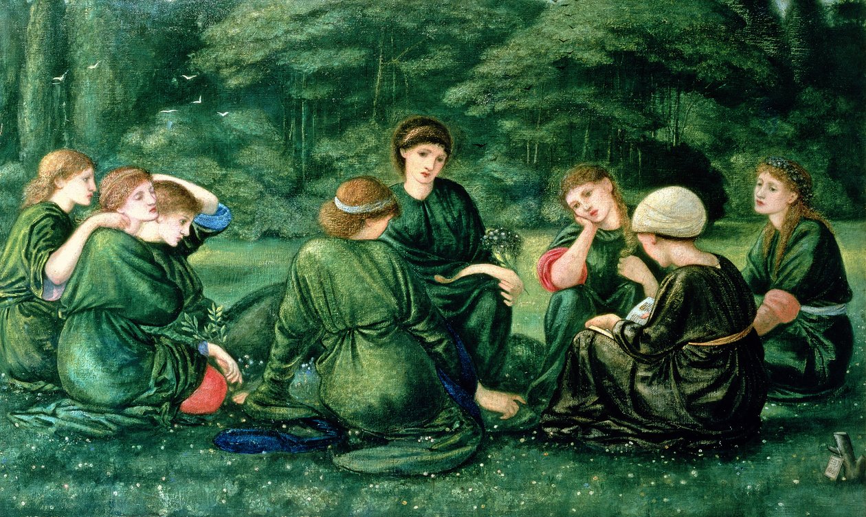 Vihreä kesä, 1868 tekijältä Edward Burne Jones