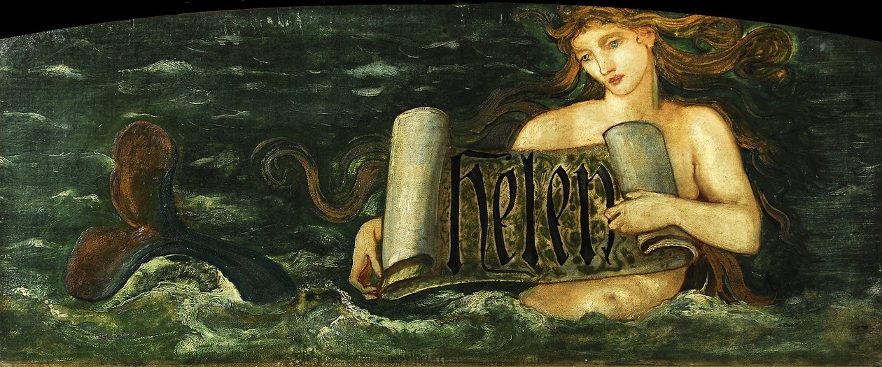 Helen, merenneito, n. 1880 tekijältä Edward Burne Jones