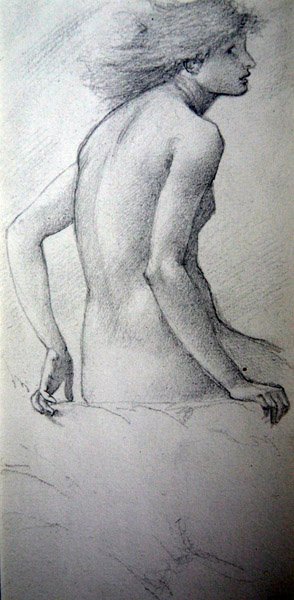 Hill Fairy (katso 452518 verso) tekijältä Edward Burne Jones
