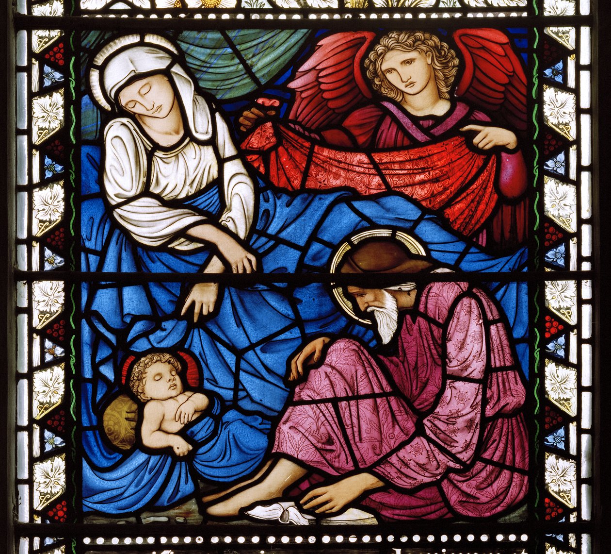 Kirkcaldy Old Kirk, Morris & Co., Edward Burne-Jones, Syntymä, 1886 tekijältä Edward Burne Jones