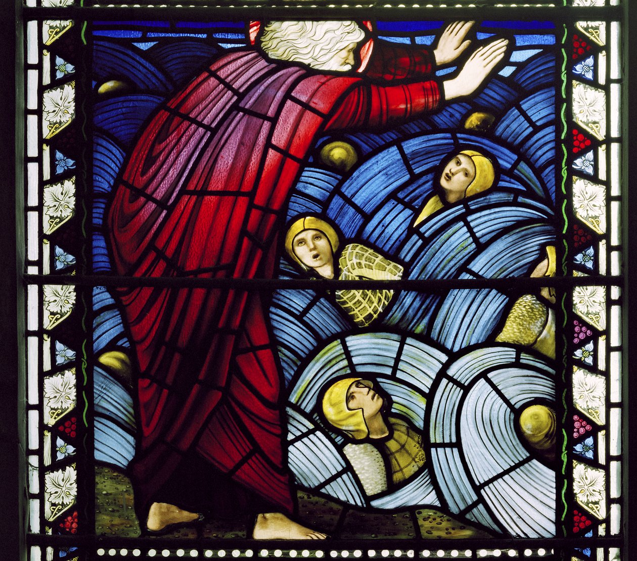 Kirkcaldy Old Kirk, Morris & Co., Edward Burne-Jones, The Passage Of the Red Sea, 1886 tekijältä Edward Burne Jones