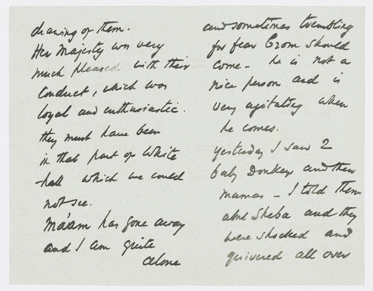Kirje taiteilijan tyttärentytär Angela Thirkellille (kynä paperille) tekijältä Edward Burne Jones