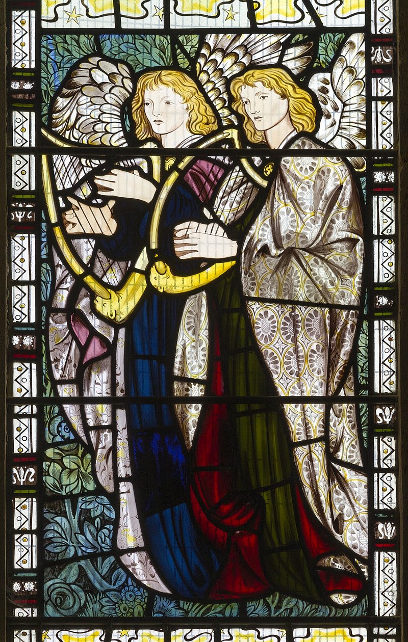 Musiikkienkelit, 1865 tekijältä Edward Burne Jones