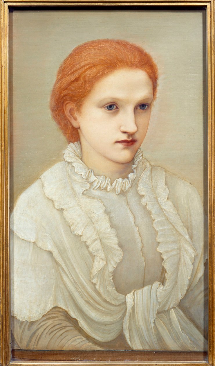 Muotokuva sufrasetteista Lady Frances Balfourin (1858-1931) maalaus Edward Burne Jonesista (1833-1898) 1880 su. 0,63x0,38 m Nantes, Musee des Beaux Arts tekijältä Edward Burne Jones
