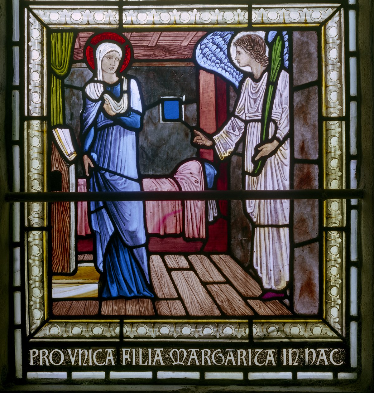Rottingdean, St Margaret, Morris & Co., Edward Burne-Jones, Annunciation tekijältä Edward Coley Burne Jones