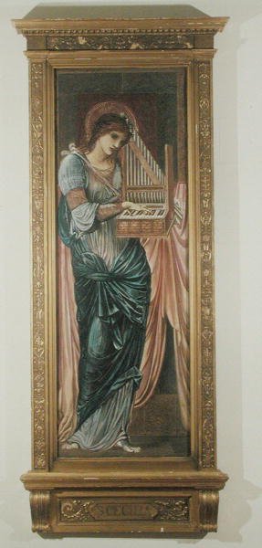 St Cecilia (tempera paneelissa) (katso myös 196891) tekijältä Edward Burne Jones