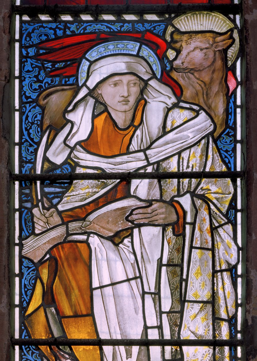 Pyhä Luukas, 1877 (lasimaalauksia) tekijältä Edward Burne Jones