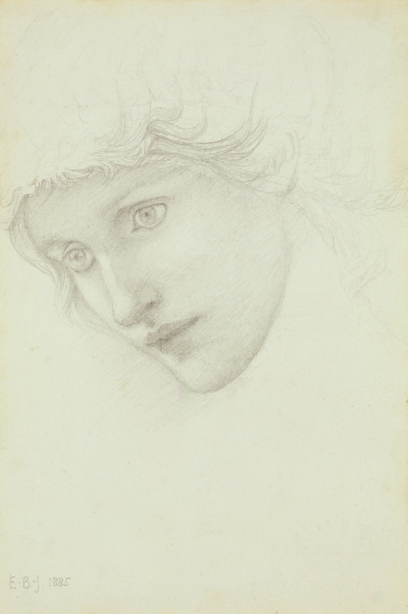 Tutkimus merenneidon päälle, 1885 tekijältä Edward Burne Jones