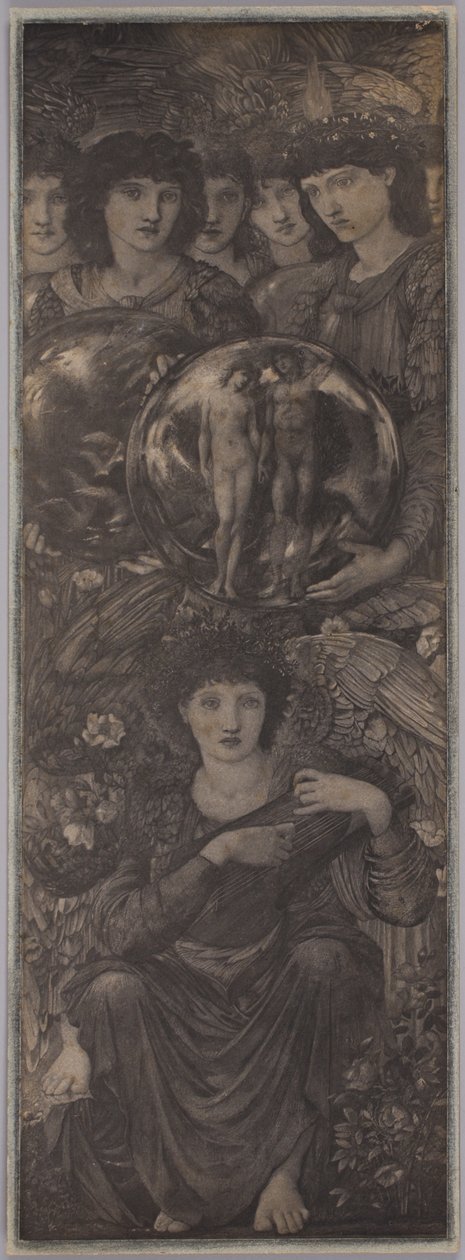 The Creation VI, teoksesta The Six Days of Creation, valokuvannut Frederick Hollyer, n. 1875-1877 (platinaprintti) tekijältä Edward Burne Jones