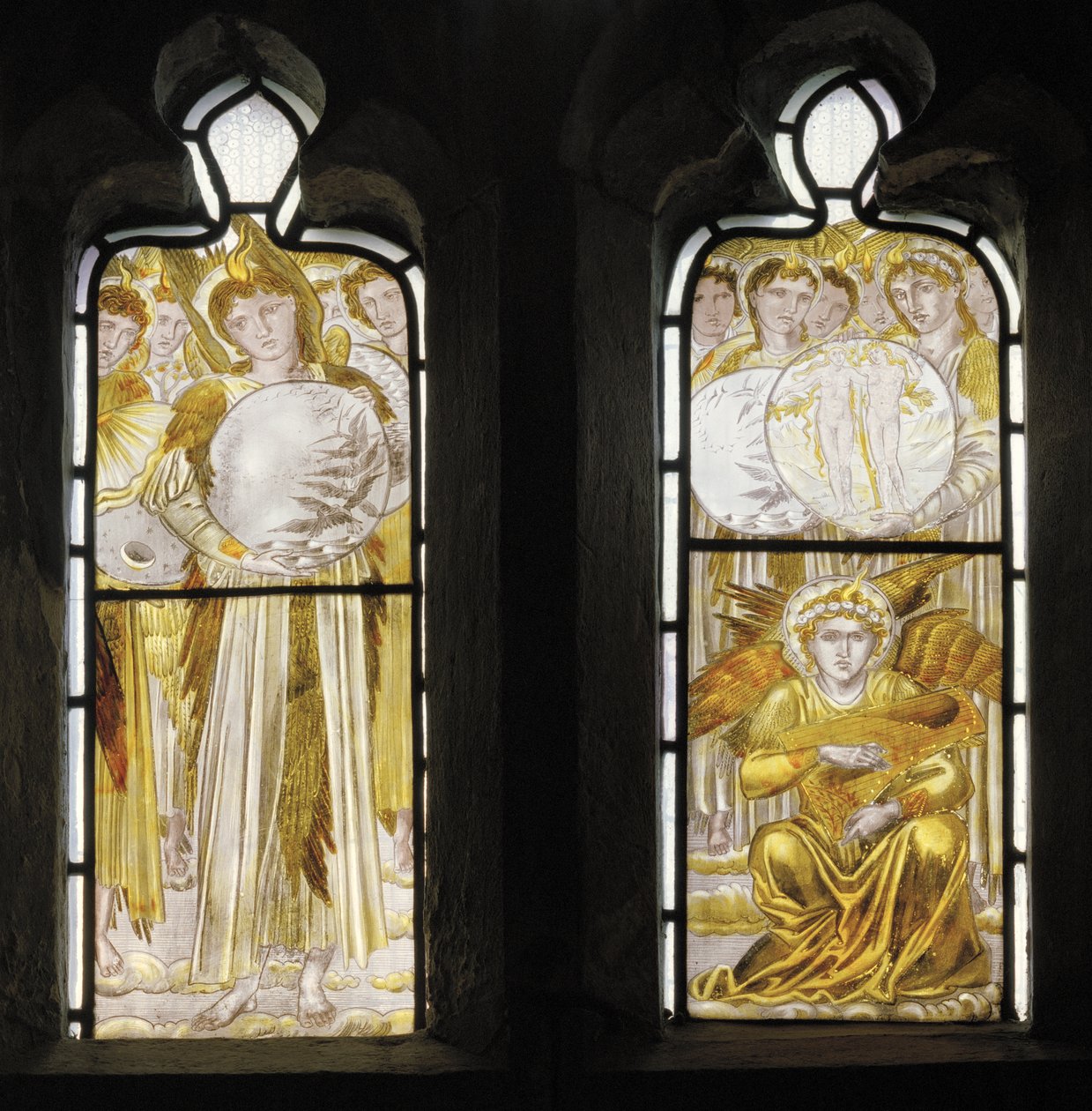Luomisen päivät, yksityiskohta, 1870 tekijältä Edward Burne Jones