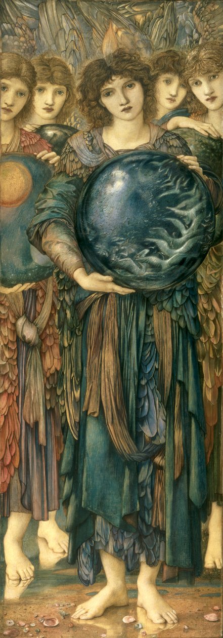 Huonekalut ja erilaiset esineet 1100- ja 1300-luvuilta tekijältä Edward Burne Jones