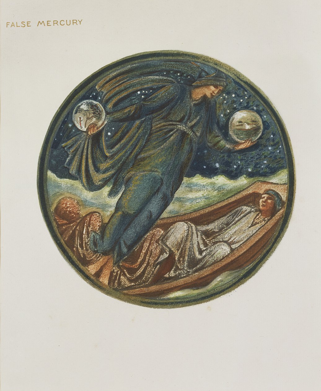 Kukkakirja: XXXVI. False Mercury, 1905 (litho guassipaperilla) tekijältä Edward Burne Jones