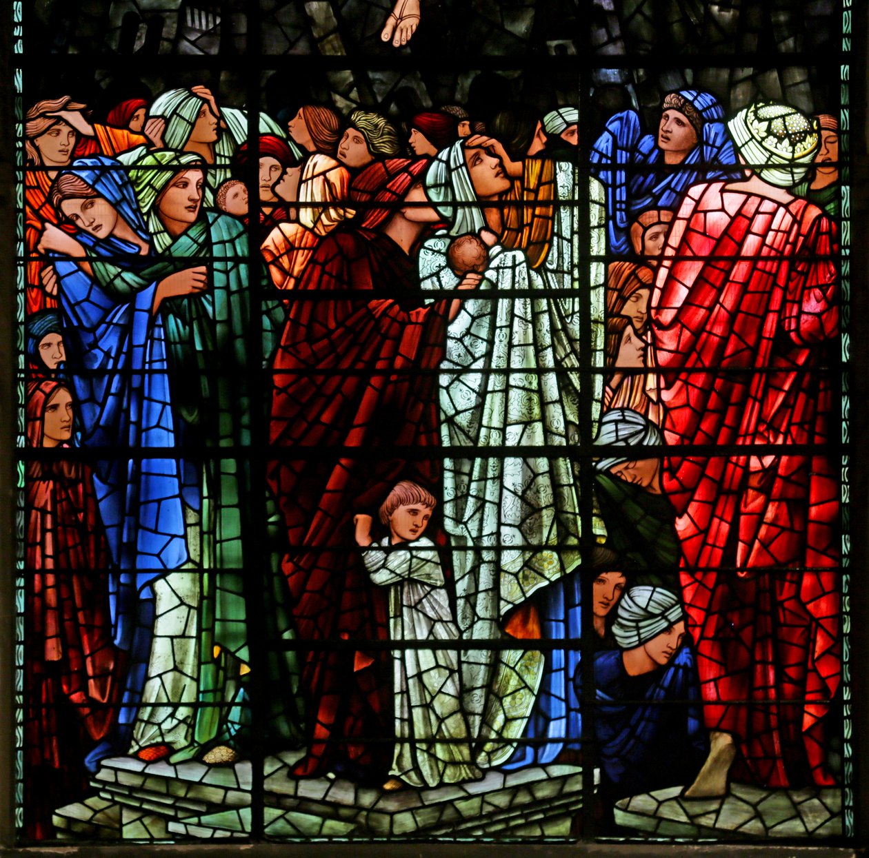 Viimeinen tuomio, 1885-1897 (lasimaalauksia) tekijältä Edward Burne Jones