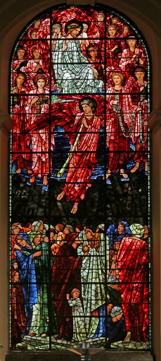 Viimeinen tuomio, 1885-1897 (lasimaalauksia) tekijältä Edward Burne Jones
