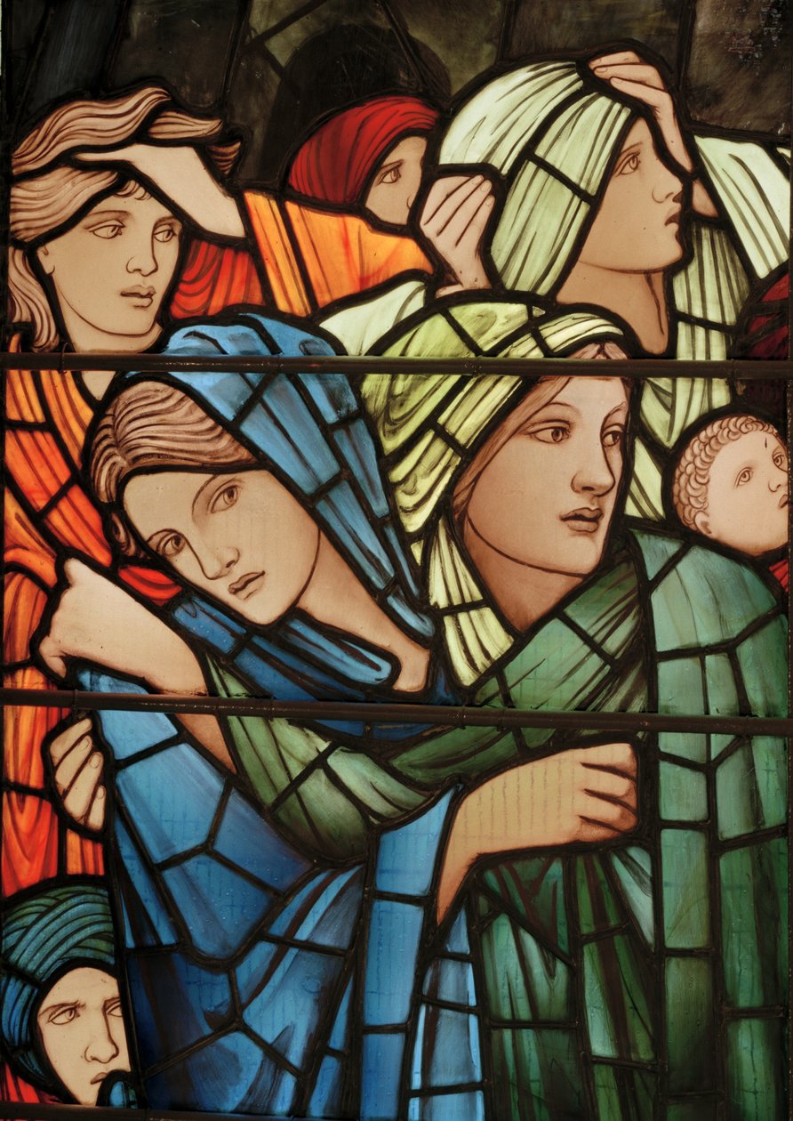 Viimeisen tuomion ikkuna, yksityiskohta, 1897 (lasimaalauksia) tekijältä Edward Burne Jones