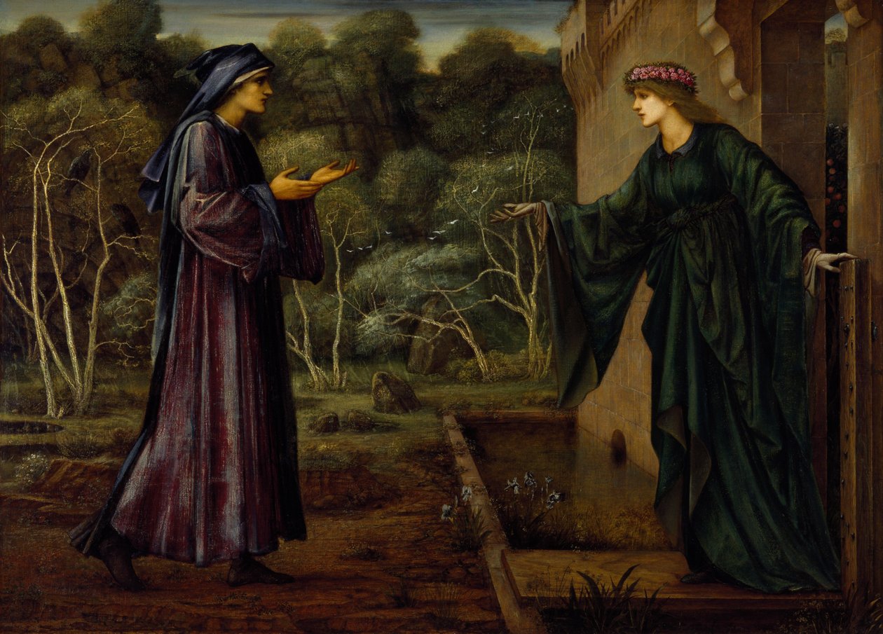 Pyhiinvaeltaja joutilaisuuden portilla tekijältä Edward Burne Jones
