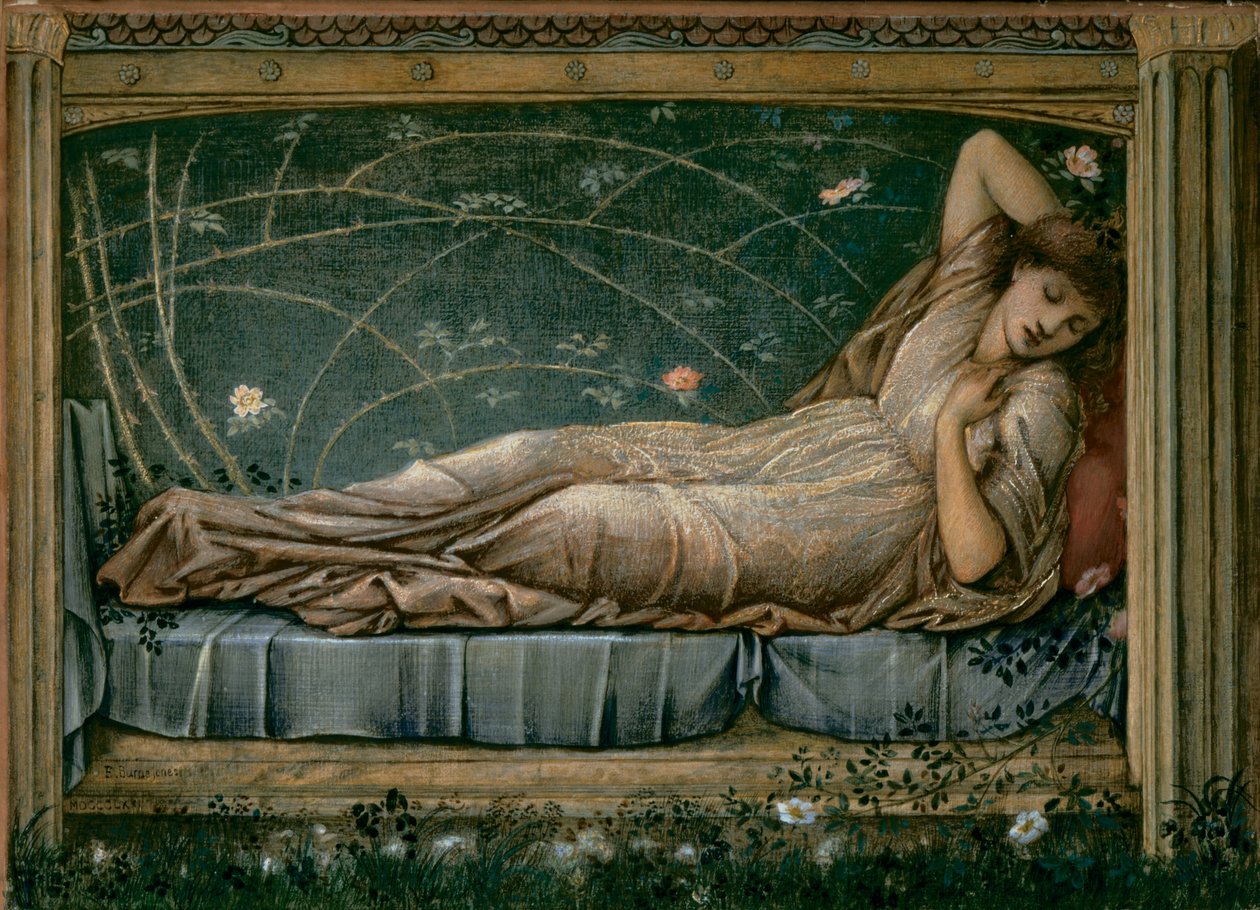 Nukkuva kaunotar tekijältä Edward Coley Burne Jones
