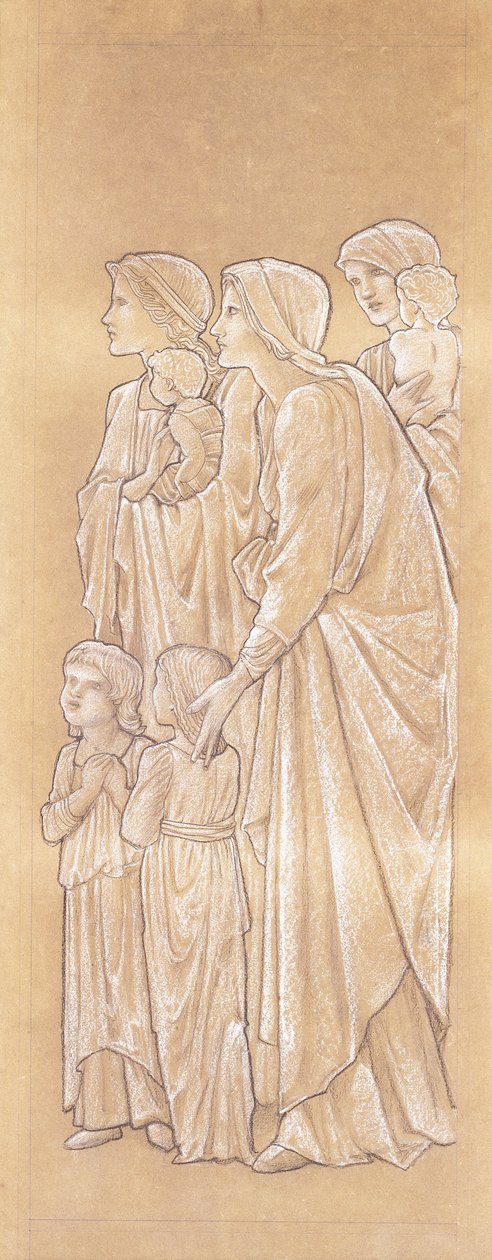 Naiset tuovat lapsia Kristuksen luo, tekijältä Edward Burne Jones