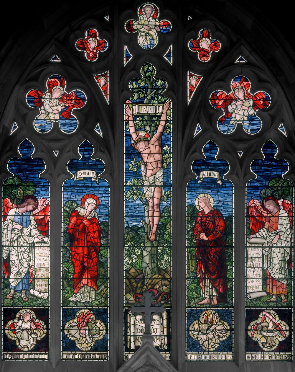 Birmingham, Acocks Green, St Mary The Virgin, East Window, Morris & Co., Edward Burne-Jones, John Henry Dearle (1859-1932), 1895. tekijältä Edward Coley and Dearle Burne Jones